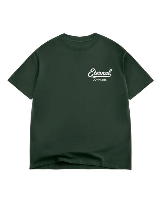 Eternal Life Vintage Tee - Forest Green