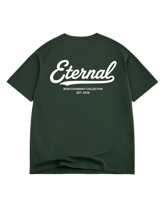 Eternal Life Vintage Tee - Forest Green