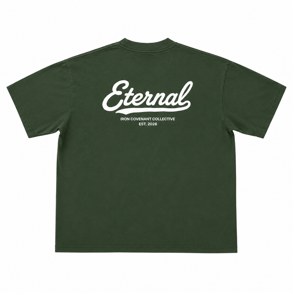 Eternal Life Vintage Tee - Forest Green